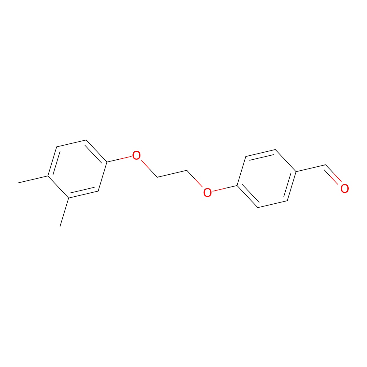 4-[2-(3,4-Dimethylphenoxy)ethoxy]benzaldehyde molecular structure, CAS 5863-37-6