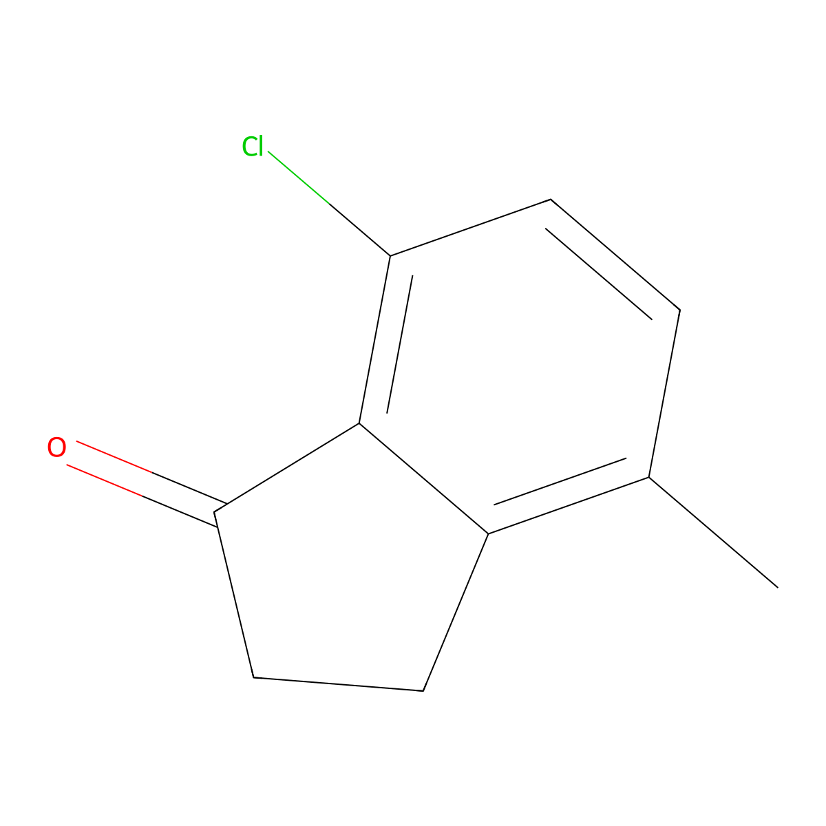 1H-Inden-1-one, 7-chloro-2,3-dihydro-4-methyl- molecular structure, CAS 58630-80-1