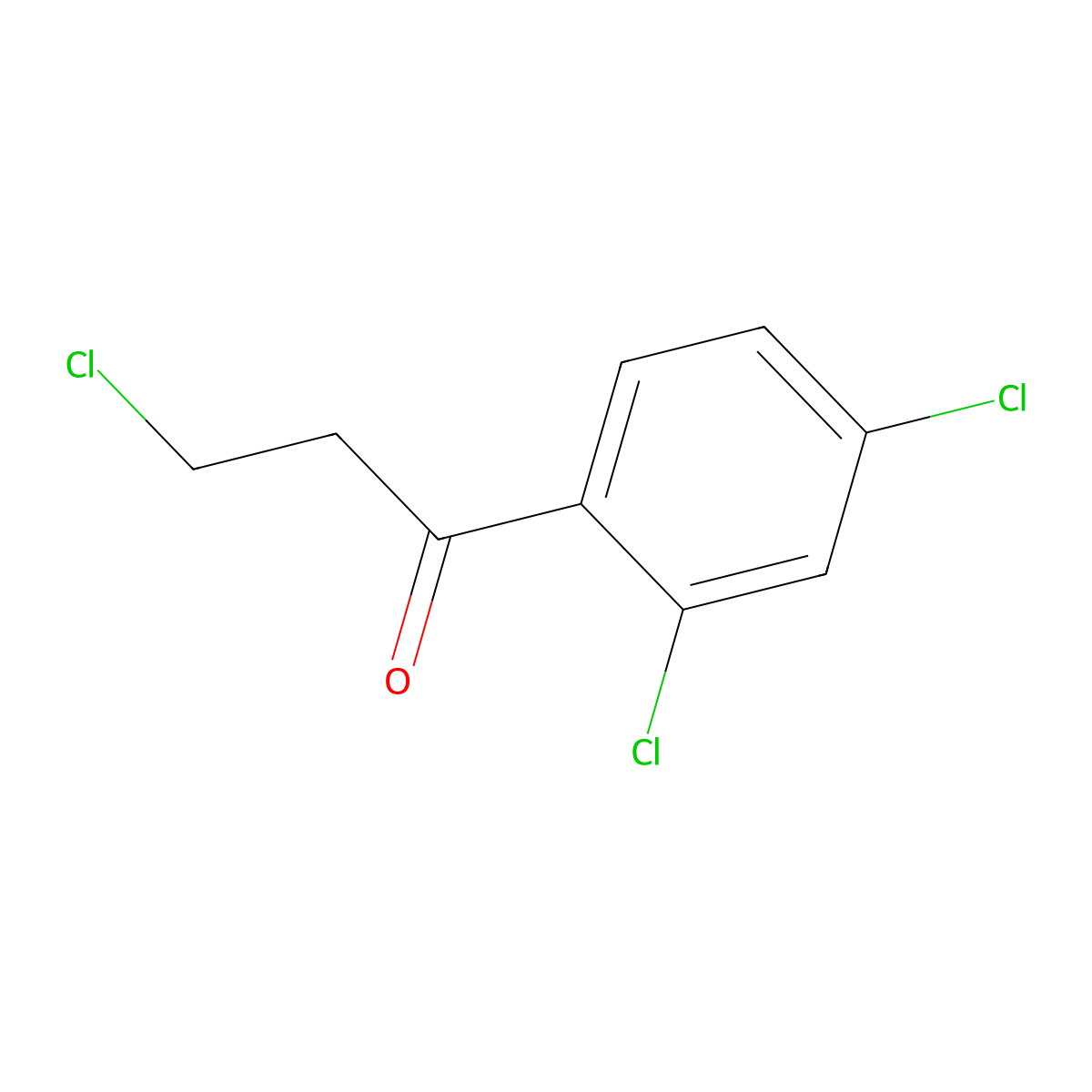 3-Chloro-1-(2,4-dichlorophenyl)propan-1-one molecular structure, CAS 58631-66-6
