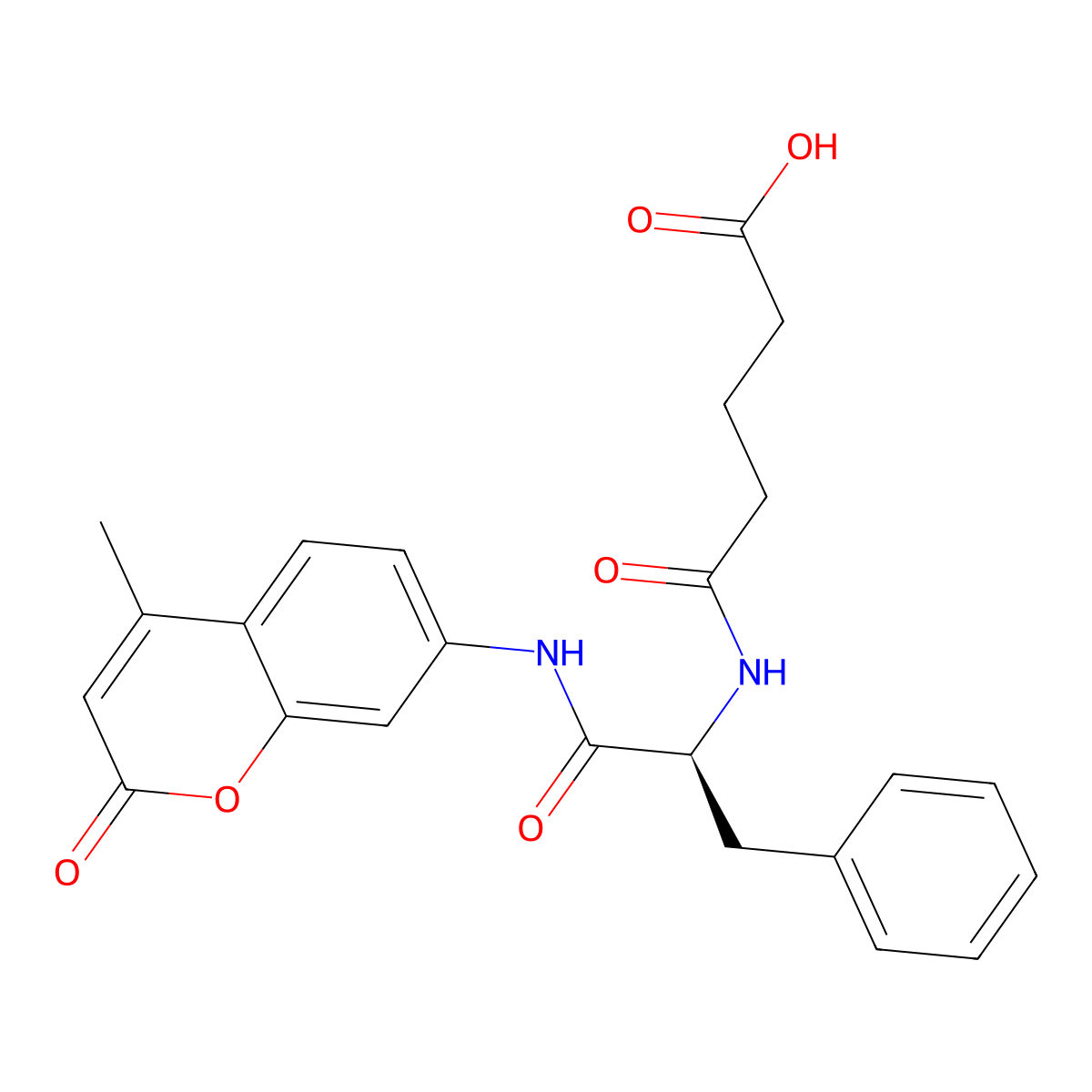 Glutaryl-phe-amc molecular structure, CAS 58632-47-6