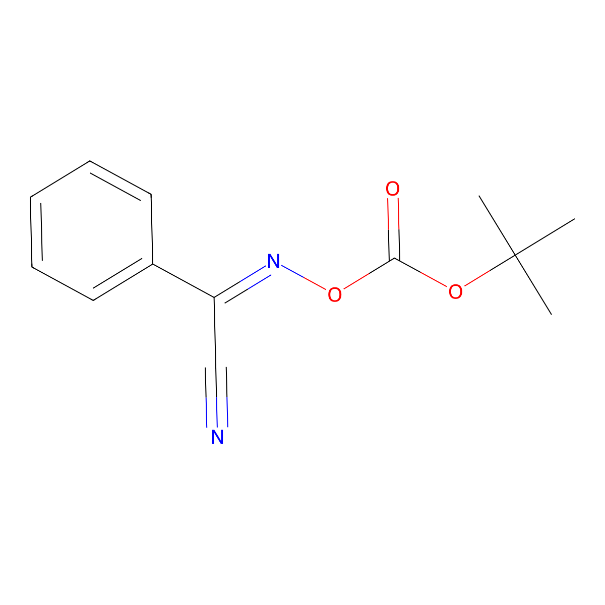 2-(tert-Butoxycarbonyloxyimino)-2-phenylacetonitrile molecular structure, CAS 58632-95-4