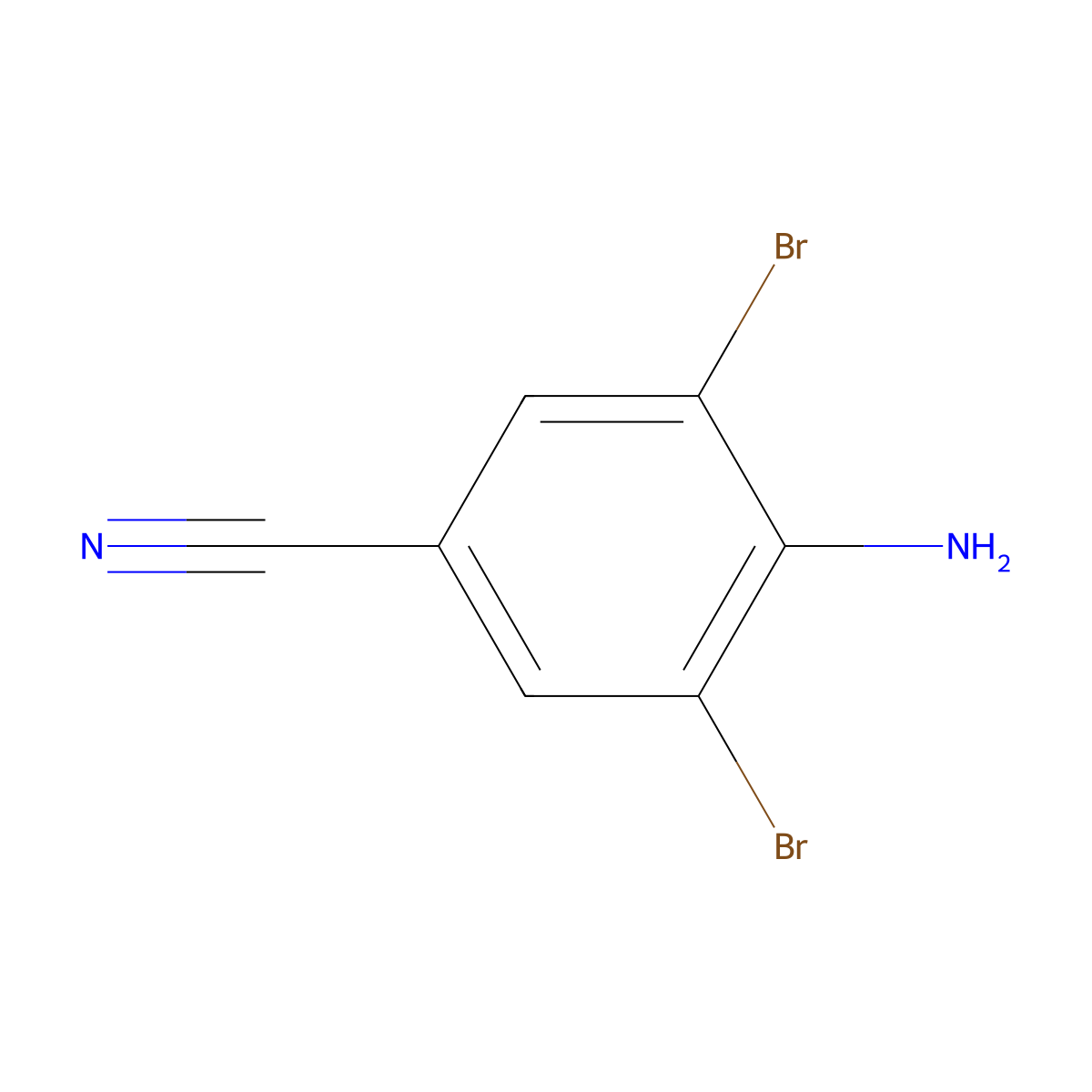 4-Amino-3,5-dibromobenzonitrile molecular structure, CAS 58633-04-8