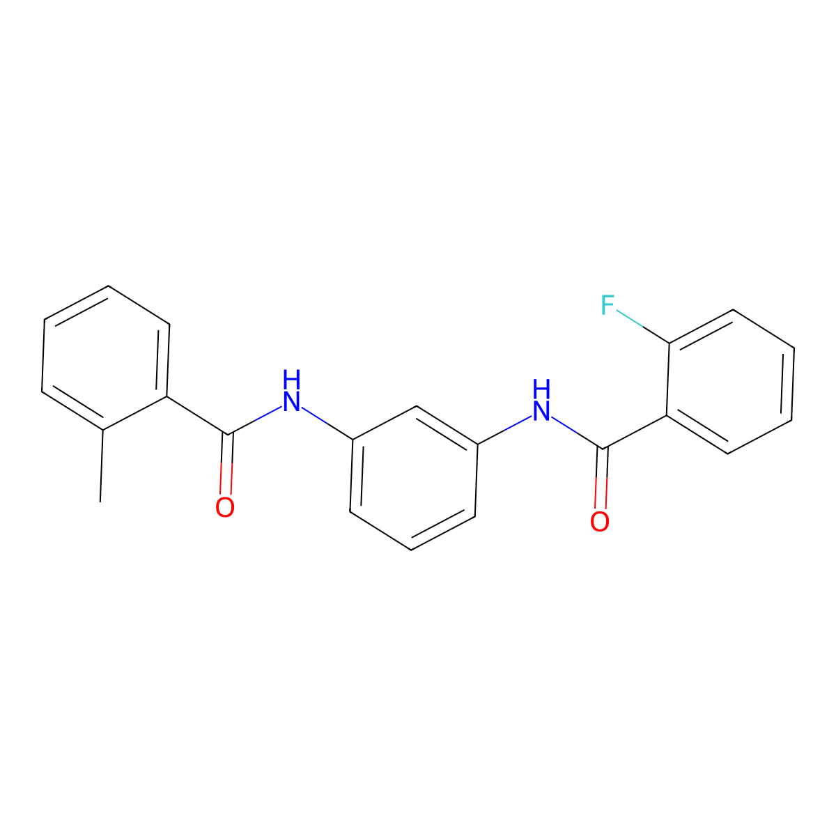 N-[3-[(2-fluorobenzoyl)amino]phenyl]-2-methylbenzamide molecular structure, CAS 586334-19-2