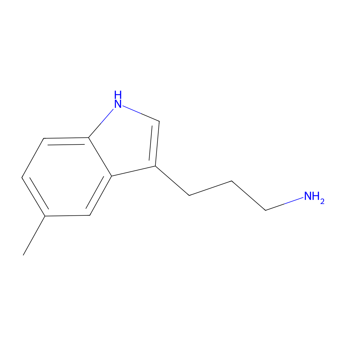 3-(5-methyl-1H-indol-3-yl)propan-1-amine molecular structure, CAS 586336-25-6