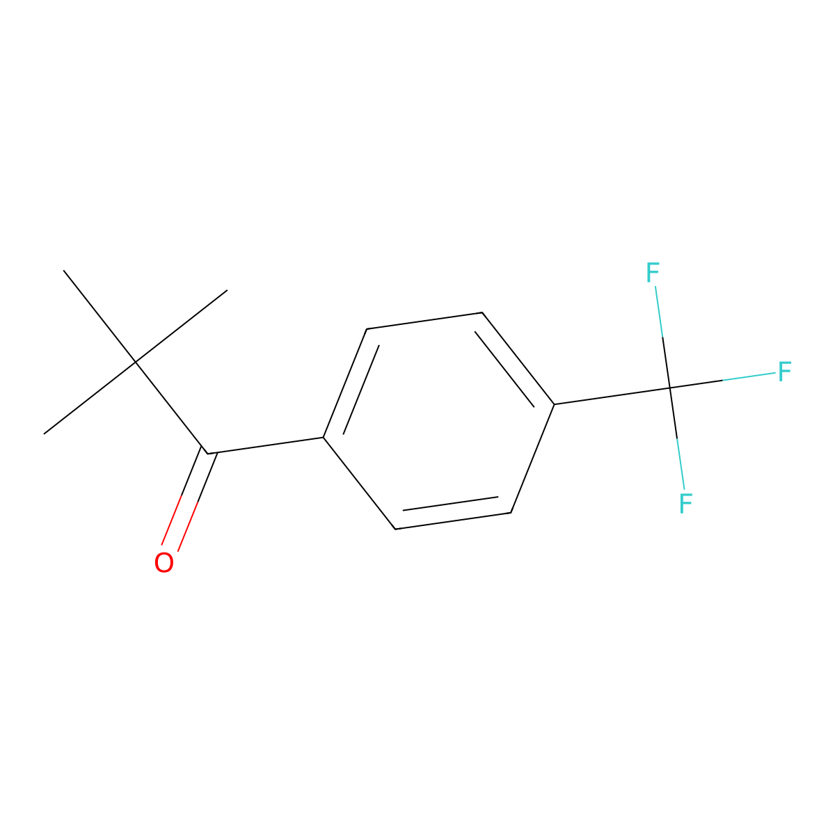 2,2-Dimethyl-4'-trifluoromethylpropiophenone molecular structure, CAS 586346-65-8