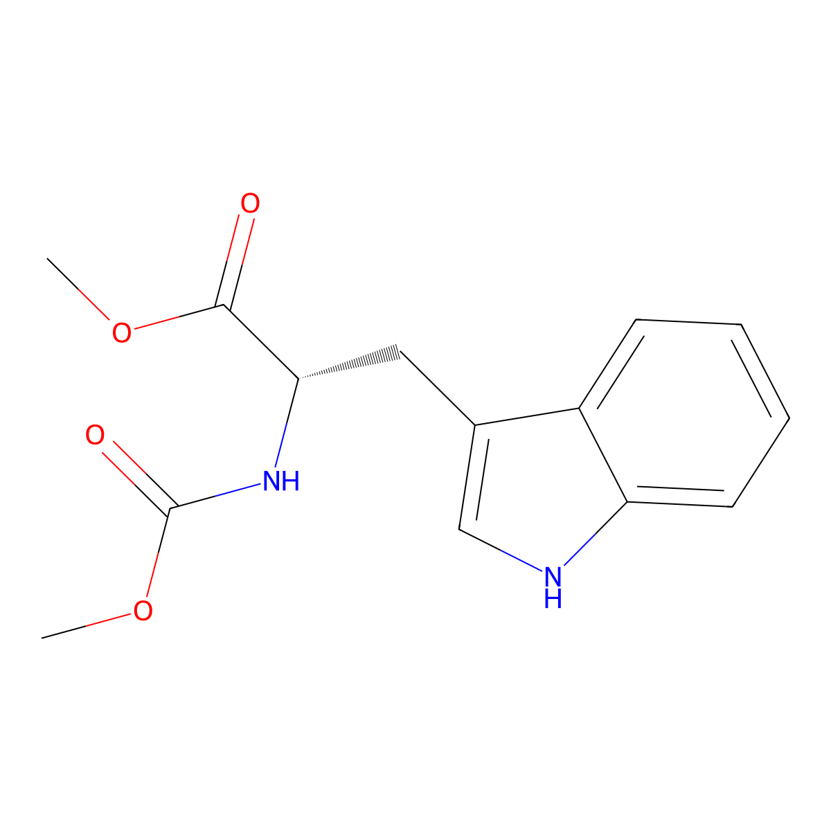 N-(Methoxycarbonyl)-l-tryptophan methyl ester molecular structure, CAS 58635-46-4