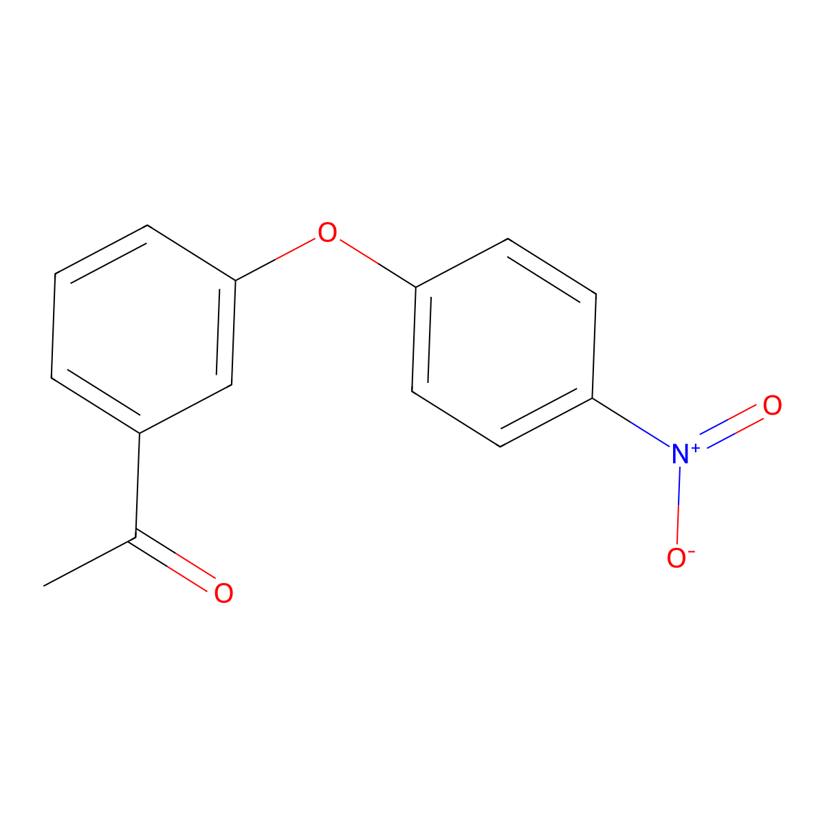 1-[3-(4-Nitrophenoxy)phenyl]ethan-1-one molecular structure, CAS 58636-31-0