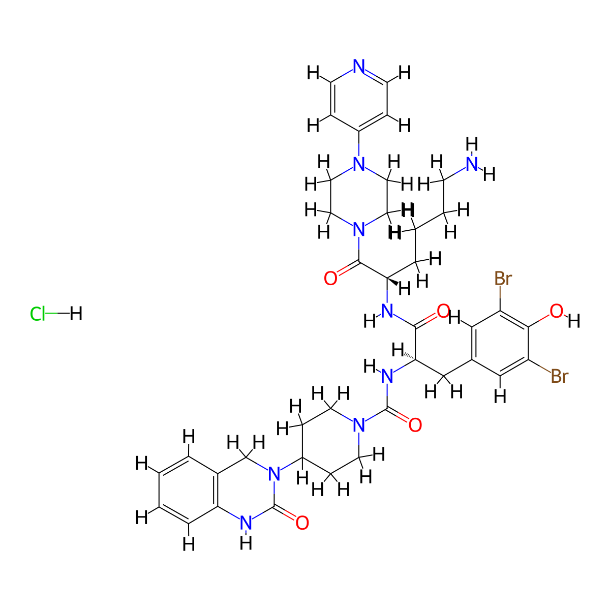 Olcegepant hydrochloride molecular structure, CAS 586368-06-1