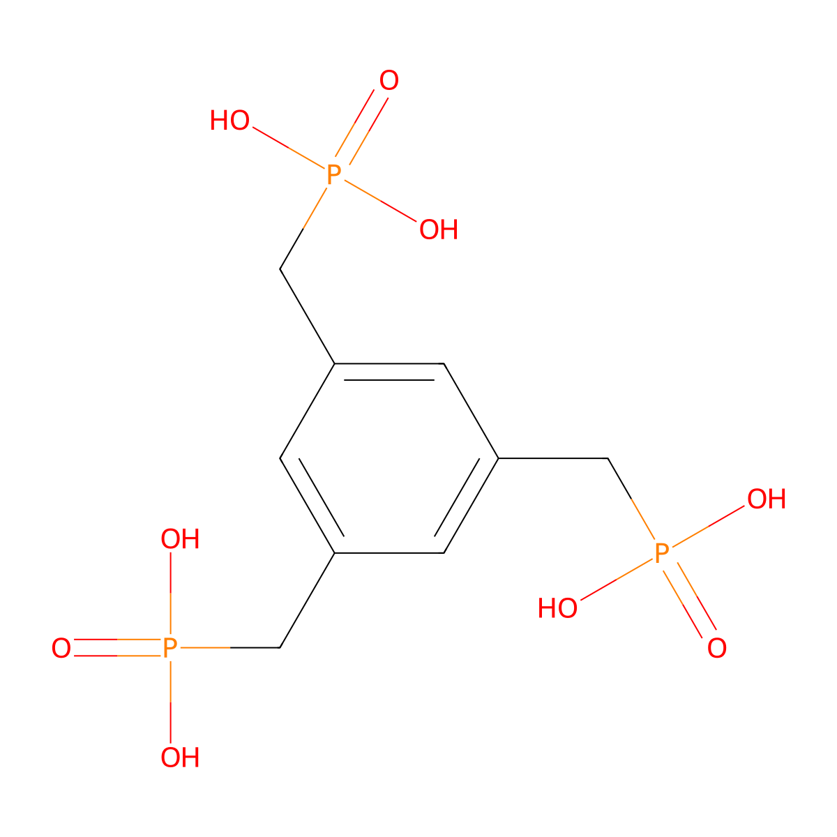 (Benzene-1,3,5-triyltris(methylene))tris(phosphonic acid) molecular structure, CAS 586372-53-4