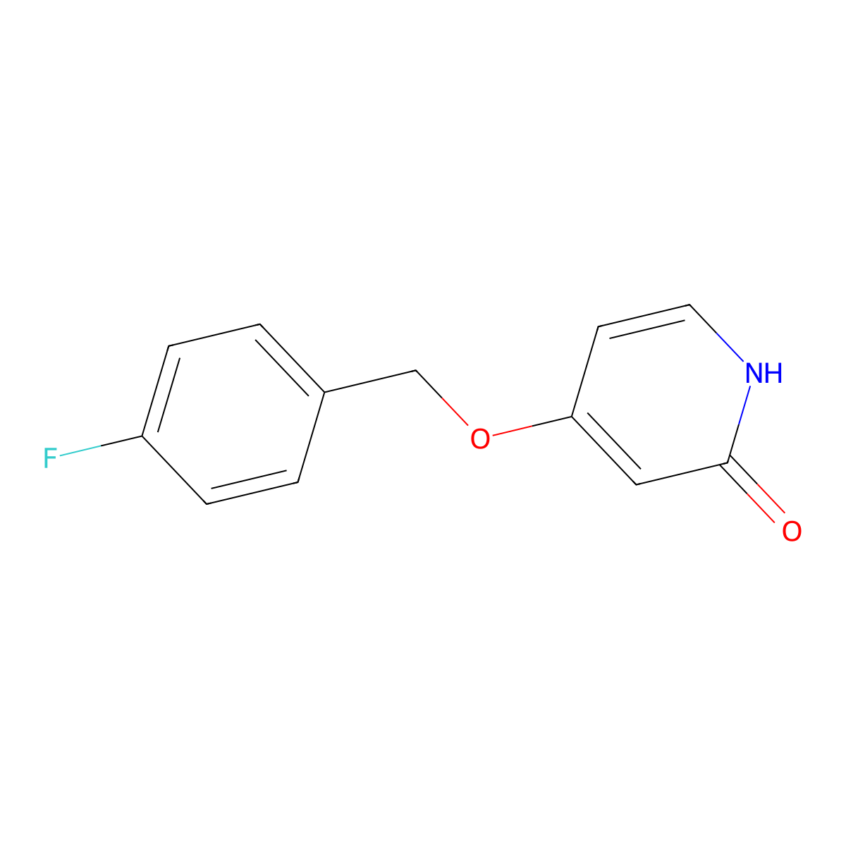 4-(4-Fluorobenzyloxy)-1h-pyridin-2-one molecular structure, CAS 586373-38-8