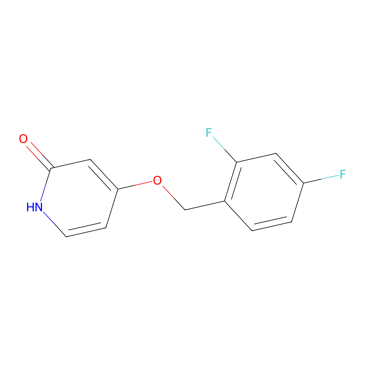 4-(2,4-difluorobenzyloxy)-1H-pyridin-2-one molecular structure, CAS 586373-58-2