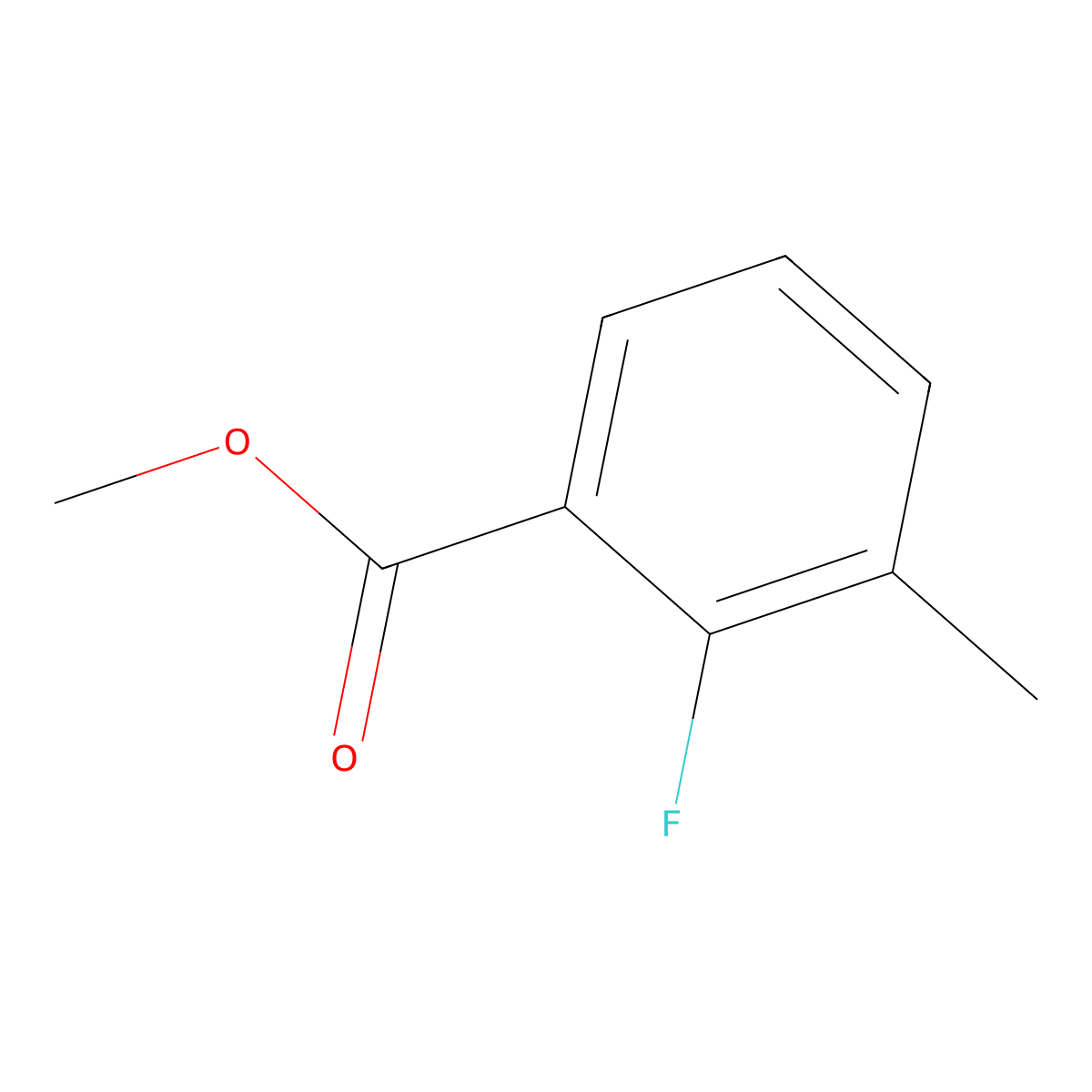 Methyl 2-fluoro-3-methylbenzoate molecular structure, CAS 586374-04-1