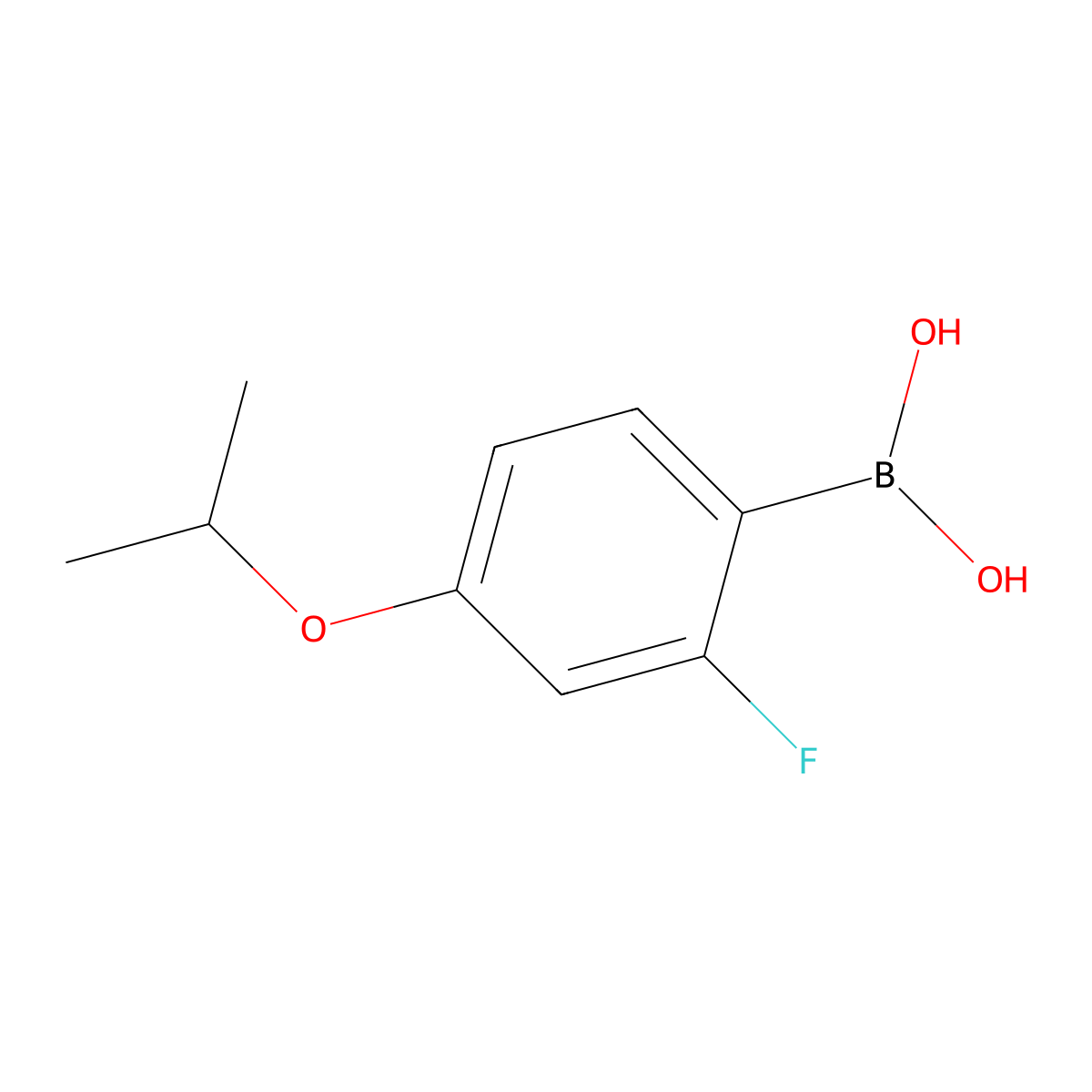 (2-Fluoro-4-isopropoxyphenyl)boronic acid molecular structure, CAS 586389-90-4