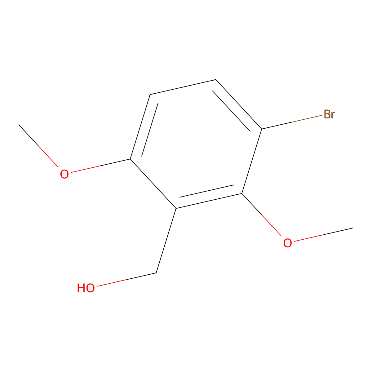 (3-Bromo-2,6-dimethoxyphenyl)methanol molecular structure, CAS 586392-15-6