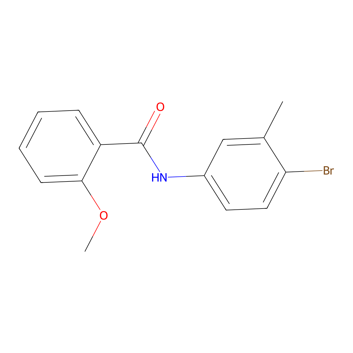 N-(4-bromo-3-methylphenyl)-2-methoxybenzamide molecular structure, CAS 586394-64-1