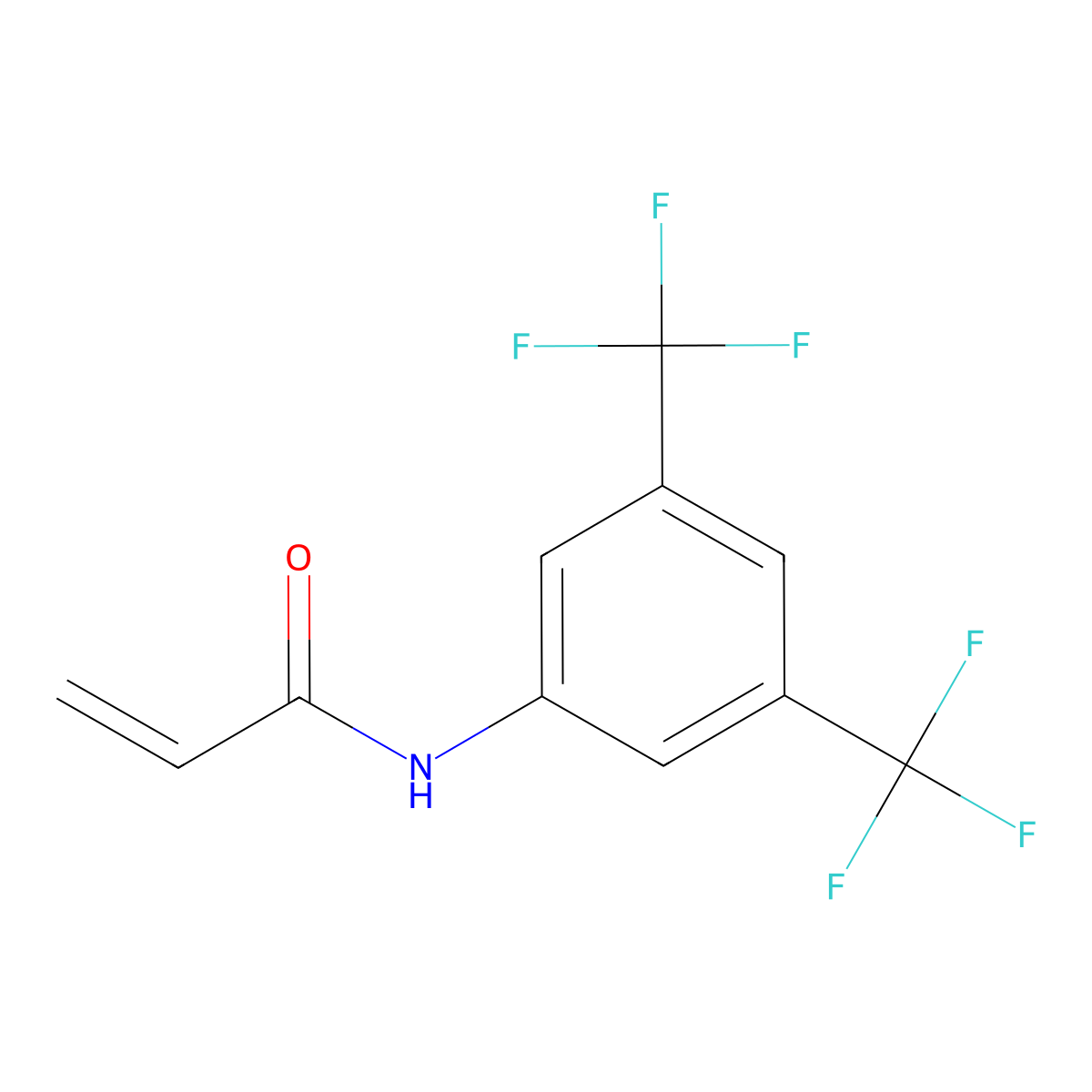 N-(3,5-bis(trifluoromethyl)phenyl)prop-2-enamide molecular structure, CAS 586395-04-2