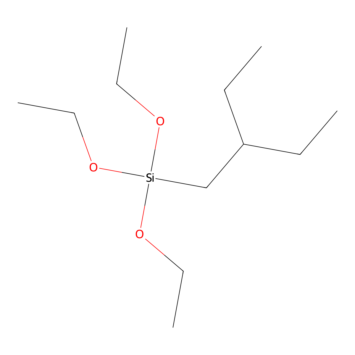Triethoxy(2-ethylbutyl)silane molecular structure, CAS 586397-45-7