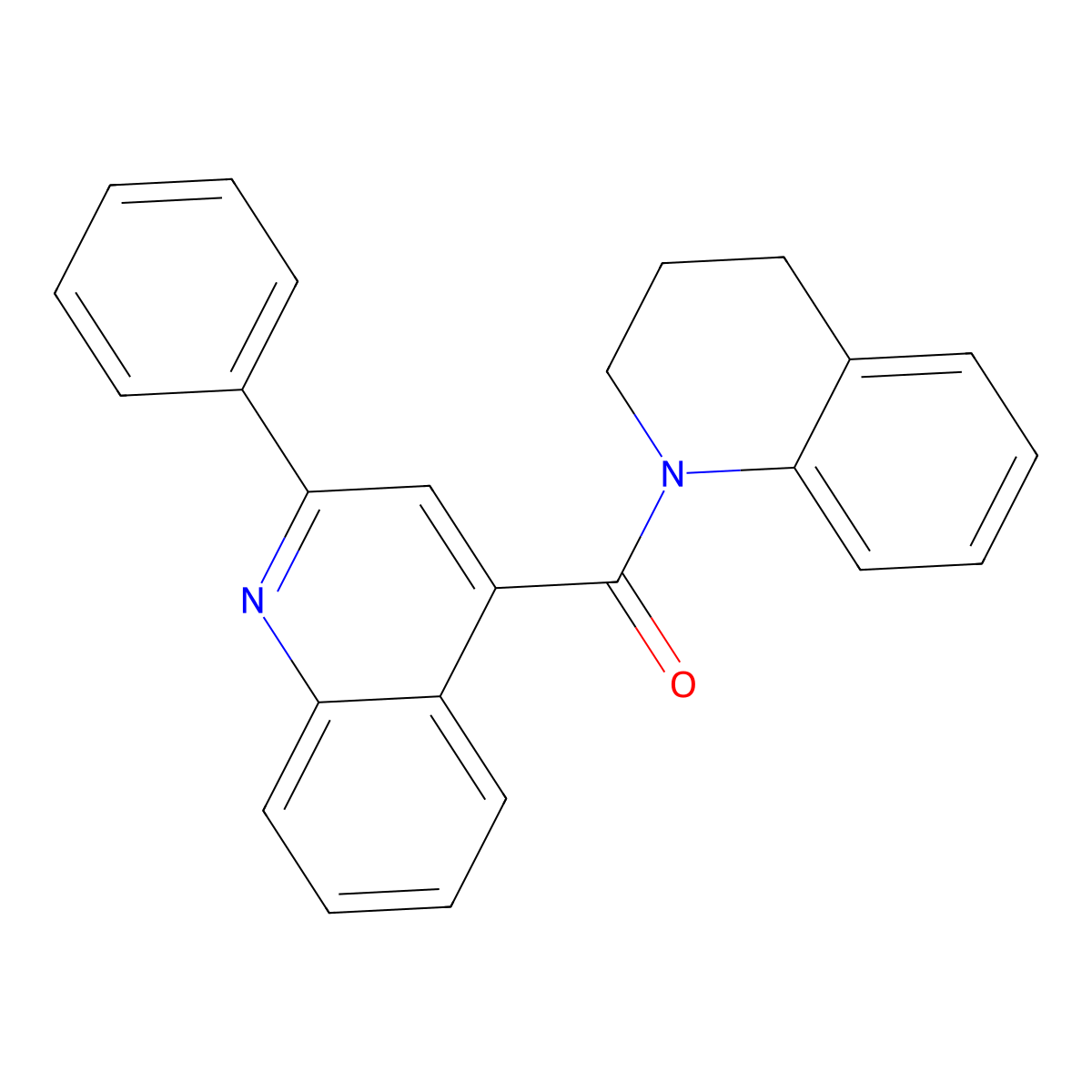 3,4-dihydro-2H-quinolin-1-yl-(2-phenylquinolin-4-yl)methanone molecular structure, CAS 5864-09-5