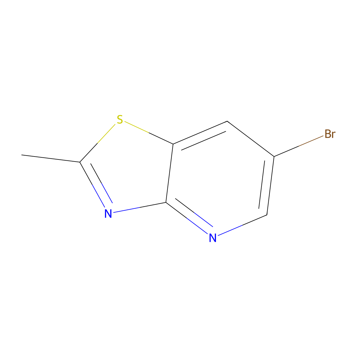 6-Bromo-2-methylthiazolo[4,5-b]pyridine molecular structure, CAS 586409-18-9