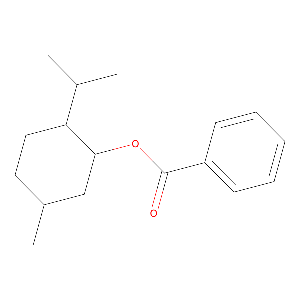 (-)-Menthyl benzoate molecular structure, CAS 58641-29-5
