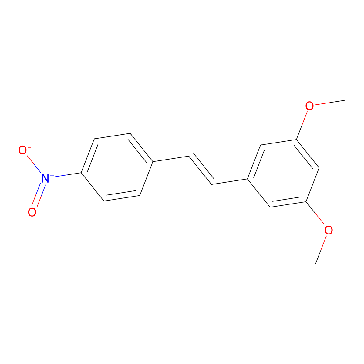 (E)-1,3-Dimethoxy-5-(4-nitrostyryl)benzene molecular structure, CAS 586410-18-6