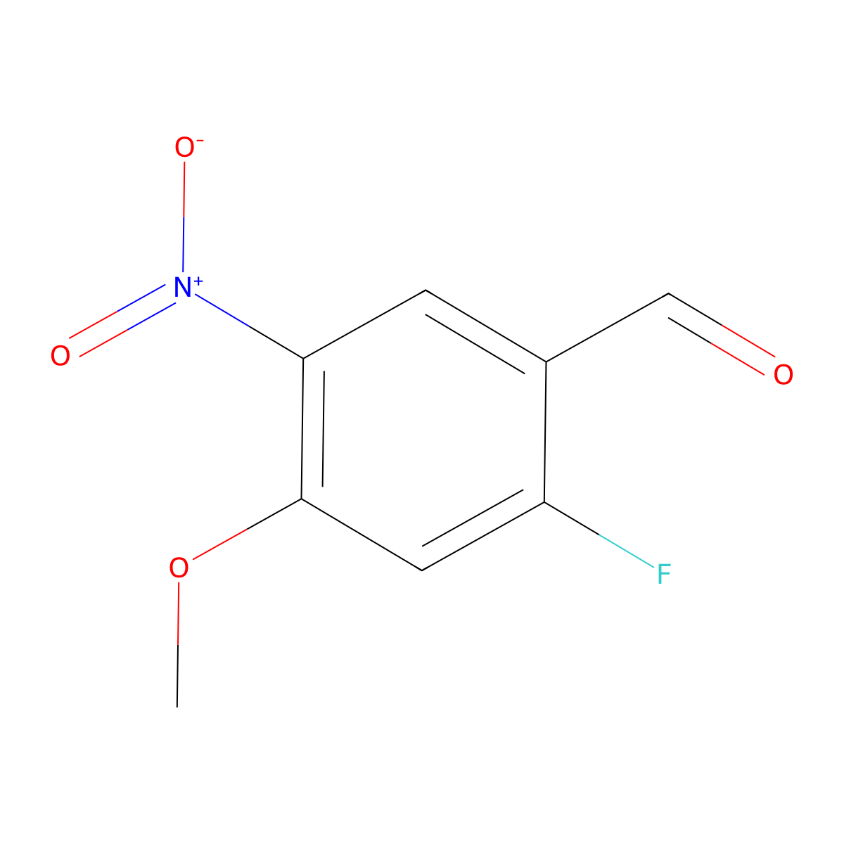 2-Fluoro-4-methoxy-5-nitrobenzaldehyde molecular structure, CAS 586412-86-4