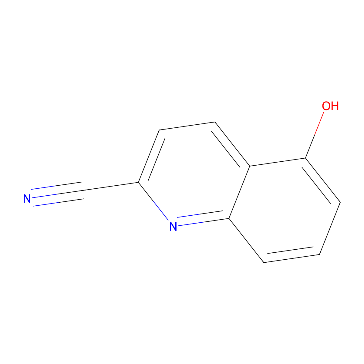 5-Hydroxyquinoline-2-carbonitrile molecular structure, CAS 586413-05-0