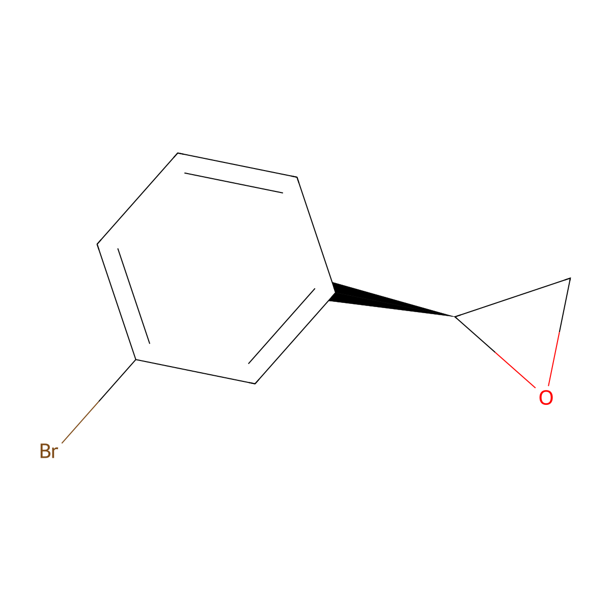 (2S)-2-(3-bromophenyl)oxirane molecular structure, CAS 586417-74-5