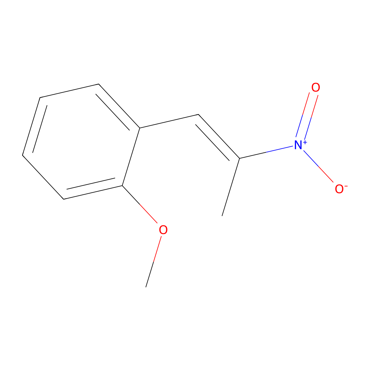 (E)-1-Methoxy-2-(2-nitroprop-1-en-1-yl)benzene molecular structure, CAS 58645-50-4