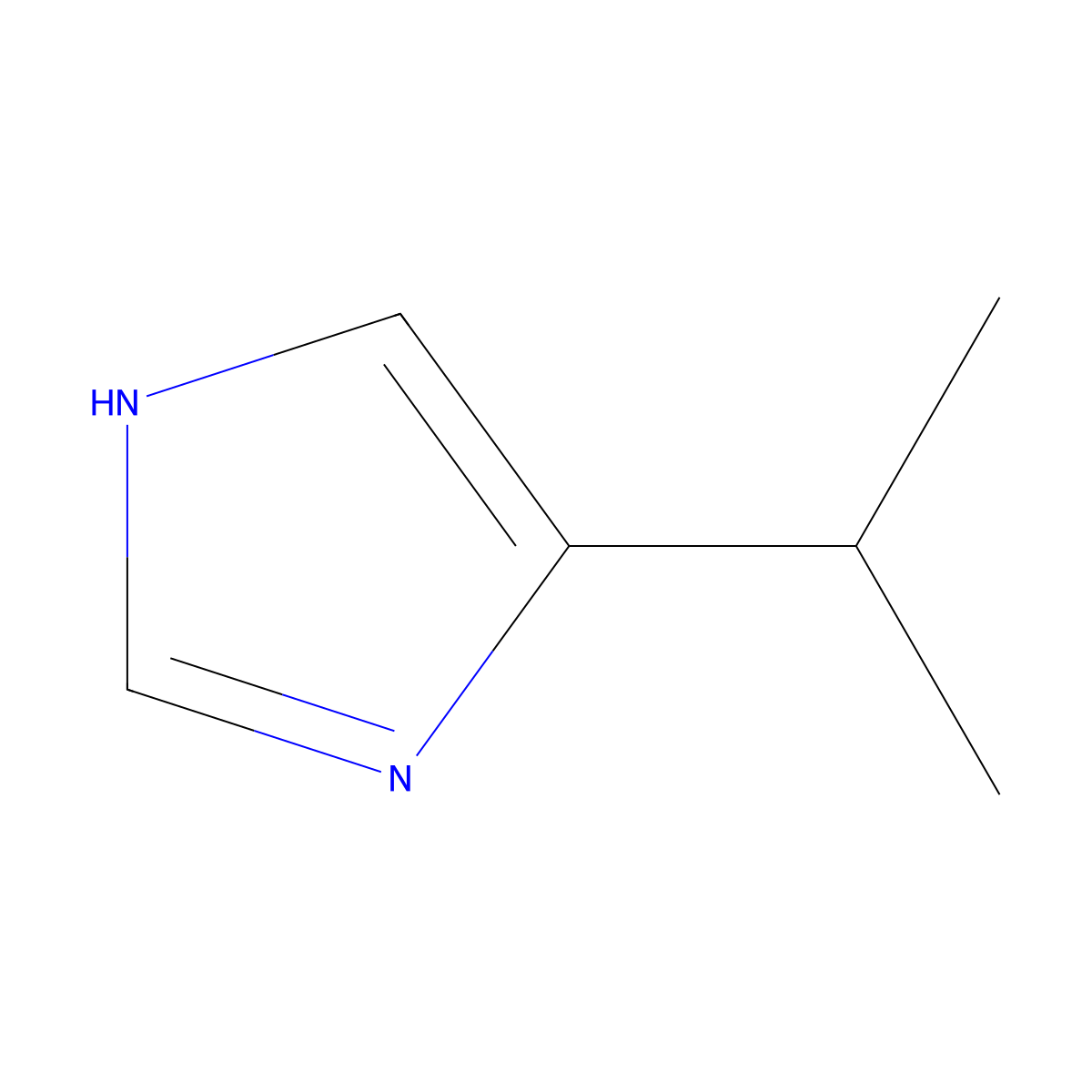 4-(propan-2-yl)-1H-imidazole molecular structure, CAS 58650-48-9