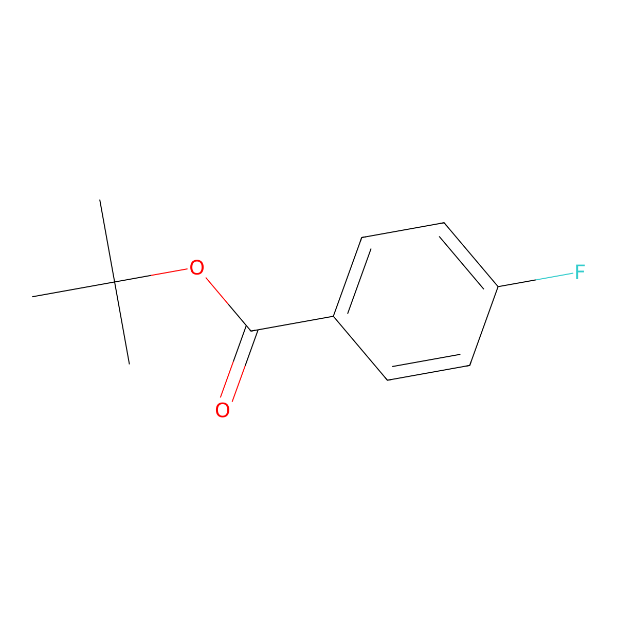 Tert-butyl 4-fluorobenzoate molecular structure, CAS 58656-98-7