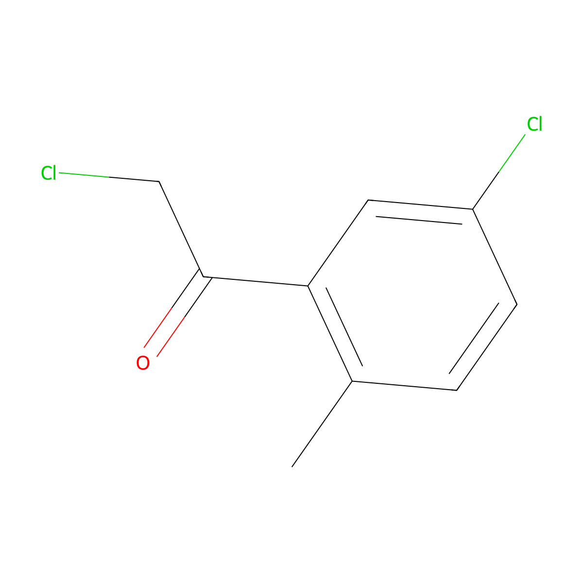2-Chloro-1-(5-chloro-2-methylphenyl)ethanone molecular structure, CAS 58657-28-6