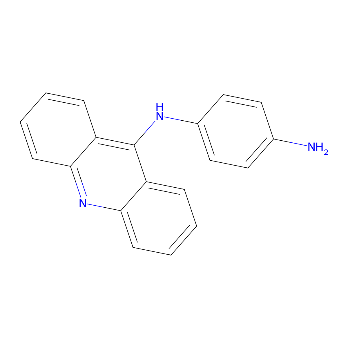 4-(9-Acridinylamino)aniline molecular structure, CAS 58658-11-0