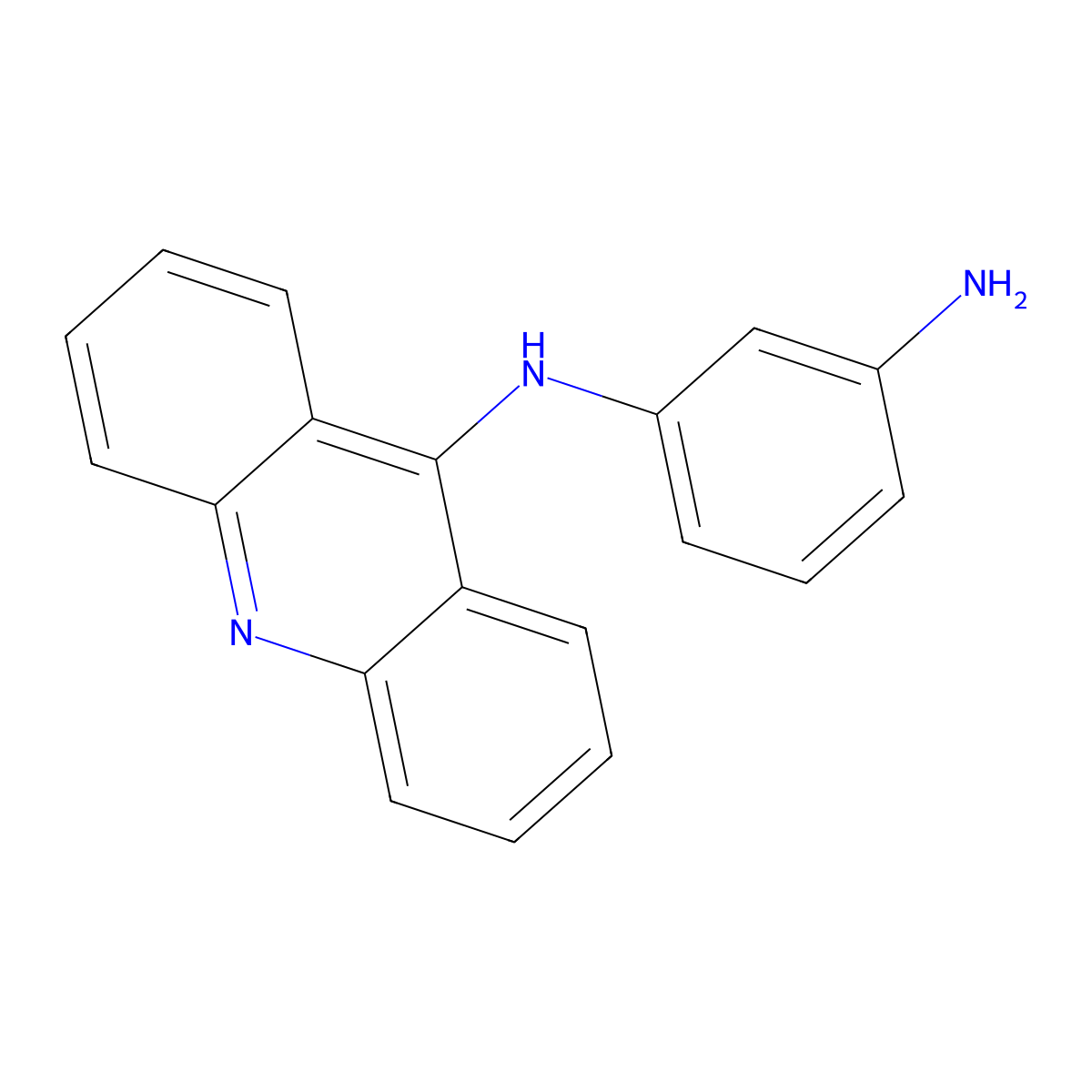 Acridine, 9-(m-aminoanilino)- molecular structure, CAS 58658-15-4