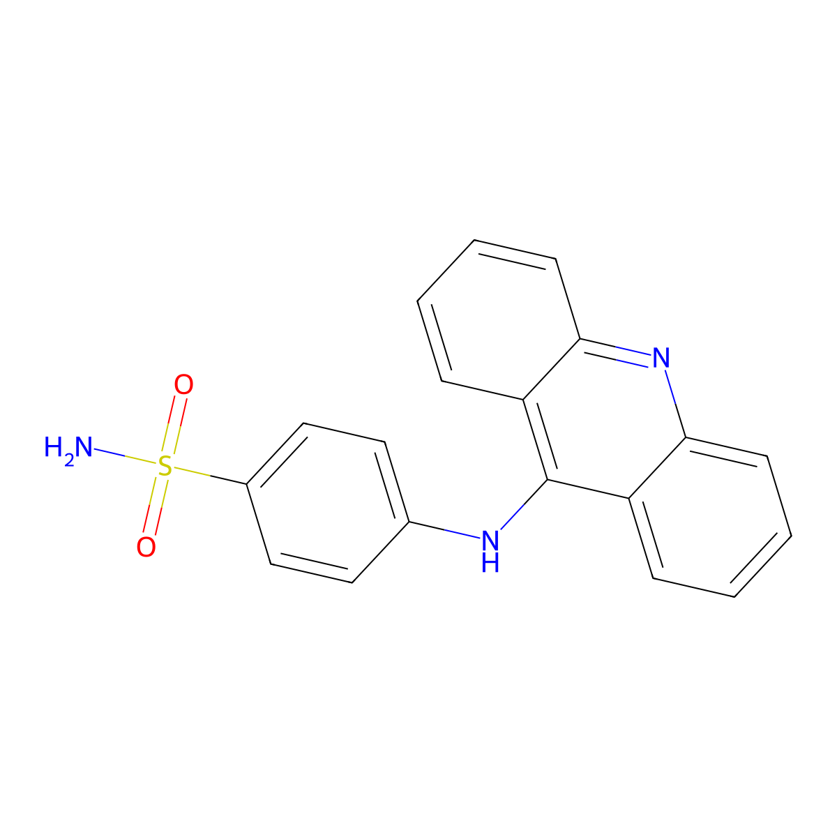 Benzenesulfonamide, 4-(9-acridinylamino)- molecular structure, CAS 58658-17-6