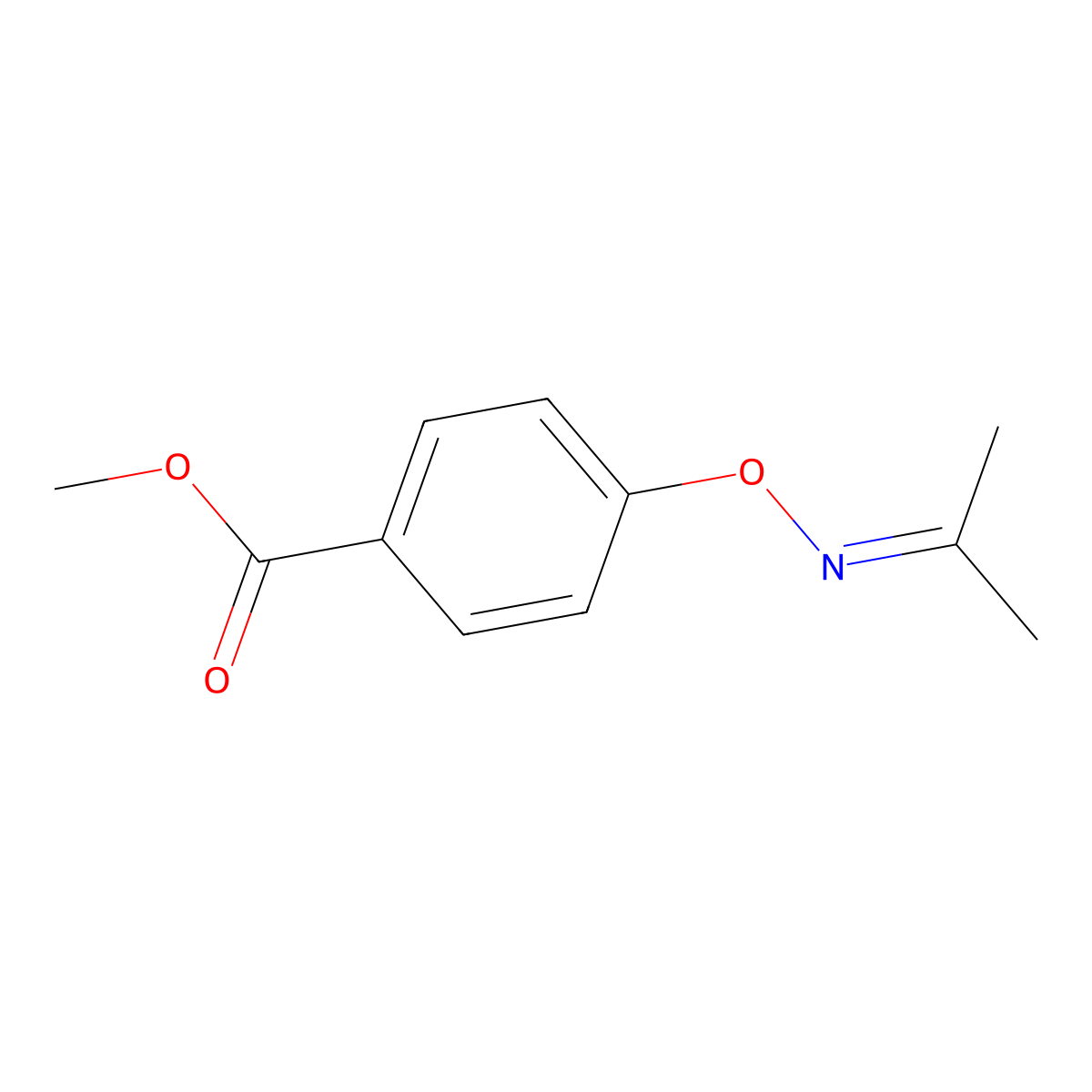 Methyl 4-{[(1-methylethylidene)amino]oxy}benzoate molecular structure, CAS 58658-56-3