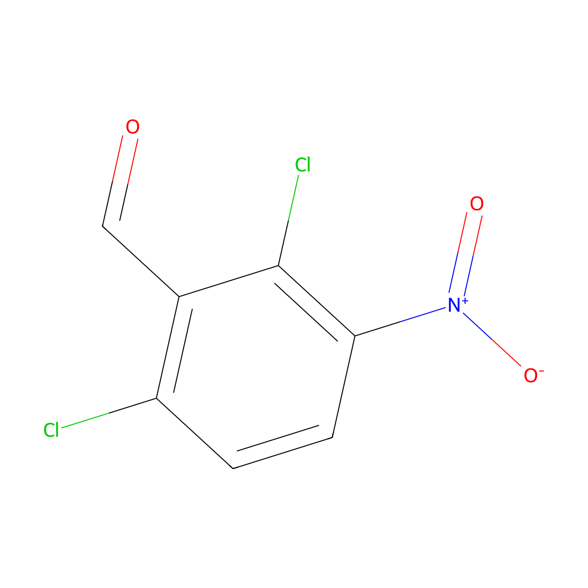 2,6-Dichloro-3-nitrobenzaldehyde molecular structure, CAS 5866-97-7