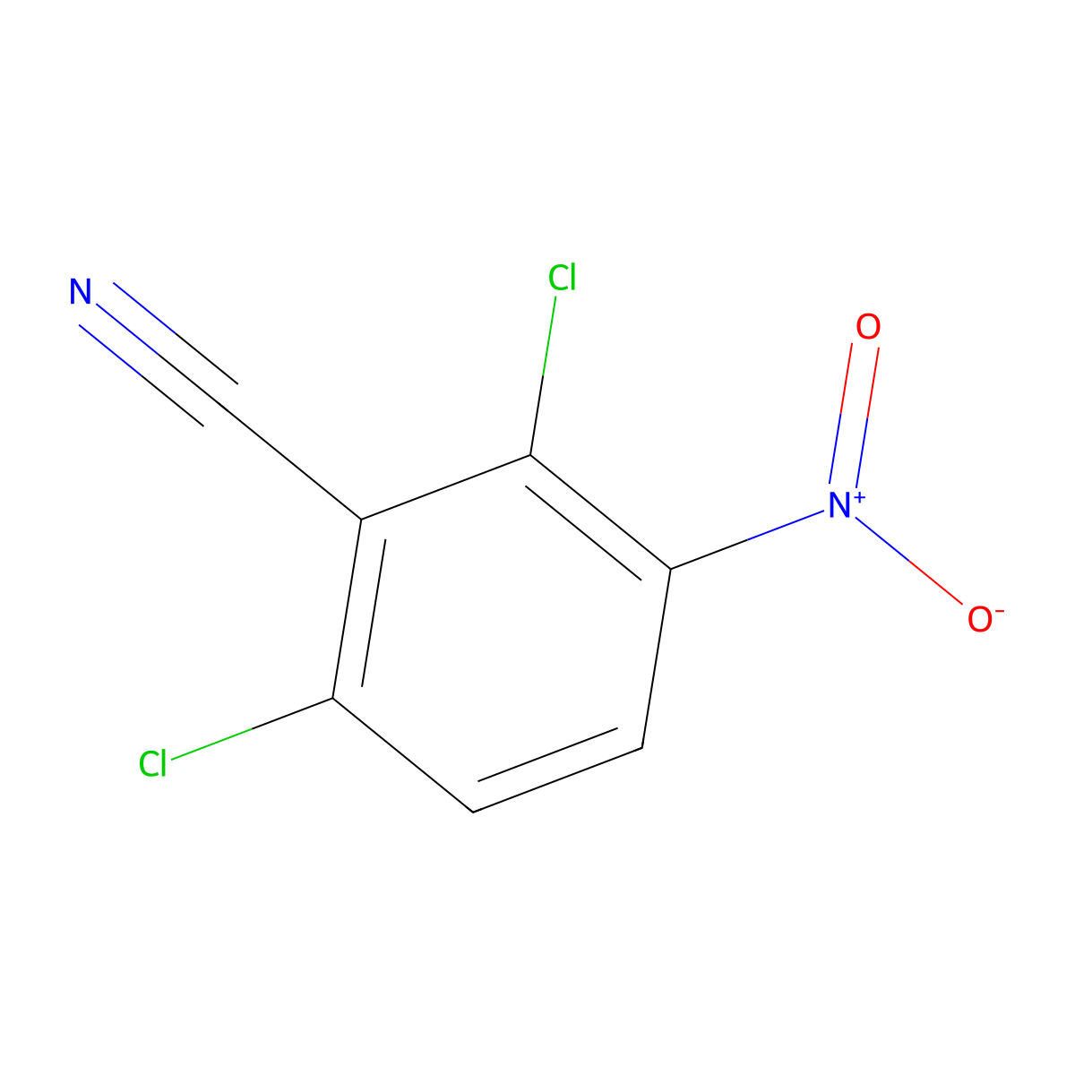 2,6-Dichloro-3-nitrobenzonitrile molecular structure, CAS 5866-98-8