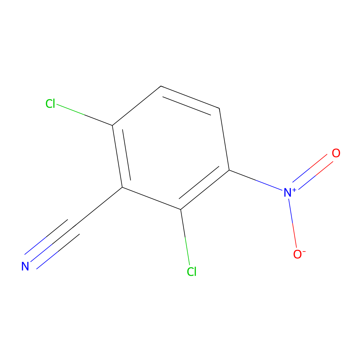 2,6-Dichloro-3-nitrobenzonitrile molecular structure, CAS 5866-98-8