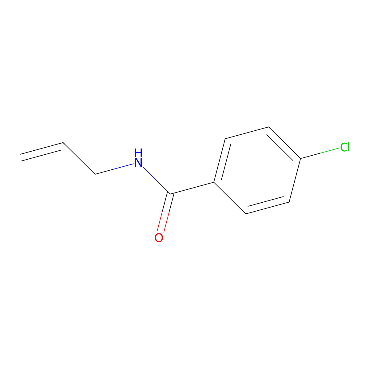 Benzamide, 4-chloro-N-2-propenyl- molecular structure, CAS 5866-99-9