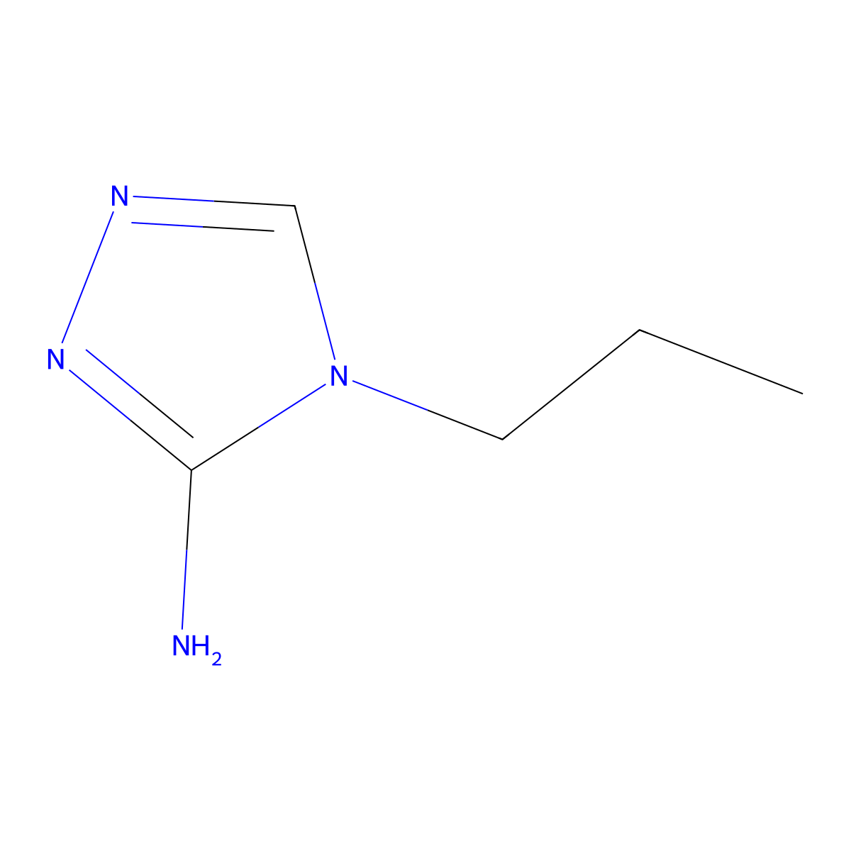 4H-1,2,4-Triazol-3-amine, 4-propyl- molecular structure, CAS 58661-97-5