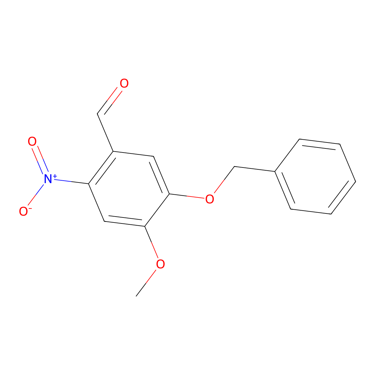 5-Benzyloxy-4-methoxy-2-nitrobenzaldehyde molecular structure, CAS 58662-50-3