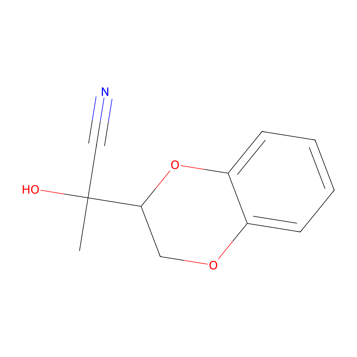2-(2,3-Dihydro-1,4-benzodioxin-2-yl)-2-hydroxypropanenitrile molecular structure, CAS 58663-48-2