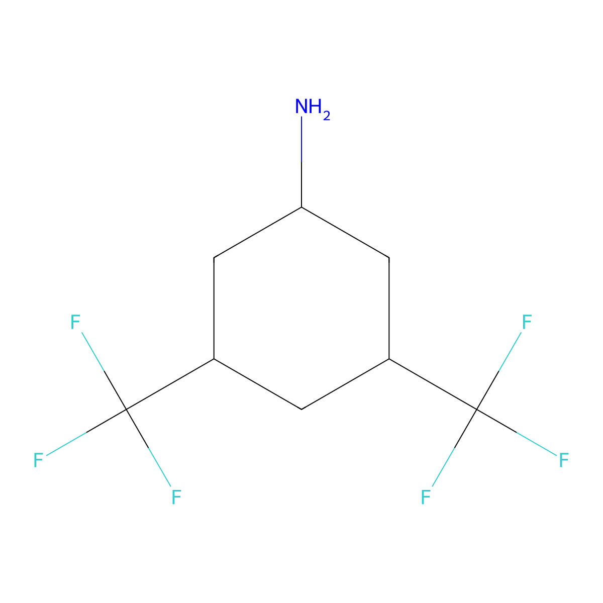 3,5-Bis(trifluoromethyl)cyclohexan-1-amine molecular structure, CAS 58665-71-7