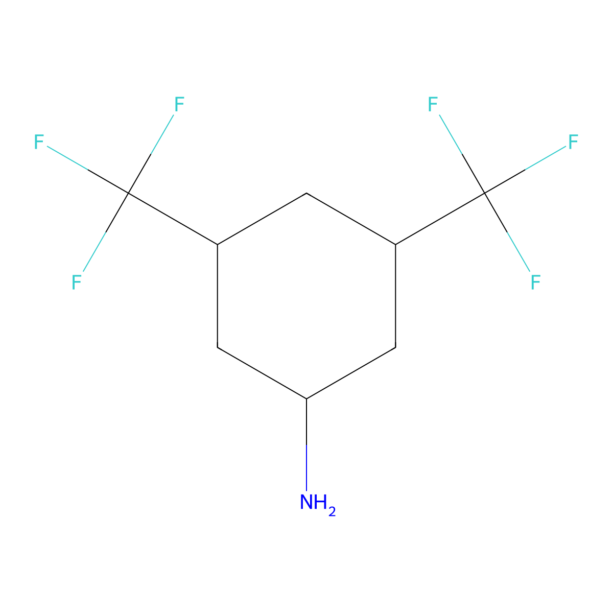 3,5-Bis(trifluoromethyl)cyclohexan-1-amine molecular structure, CAS 58665-71-7
