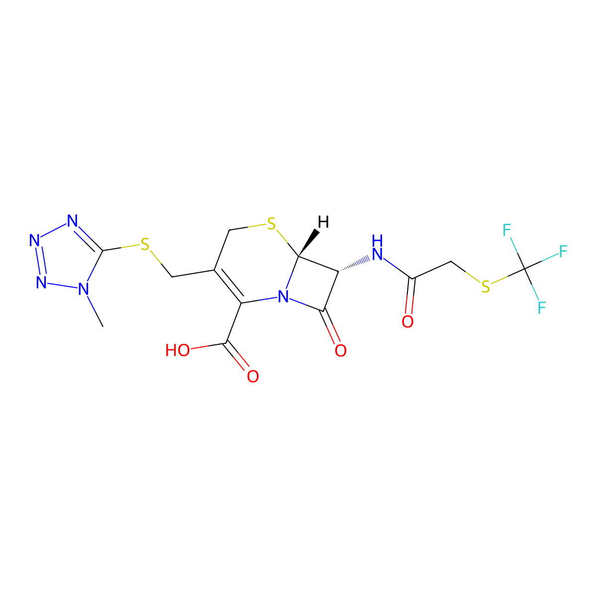 Cefazaflur molecular structure, CAS 58665-96-6