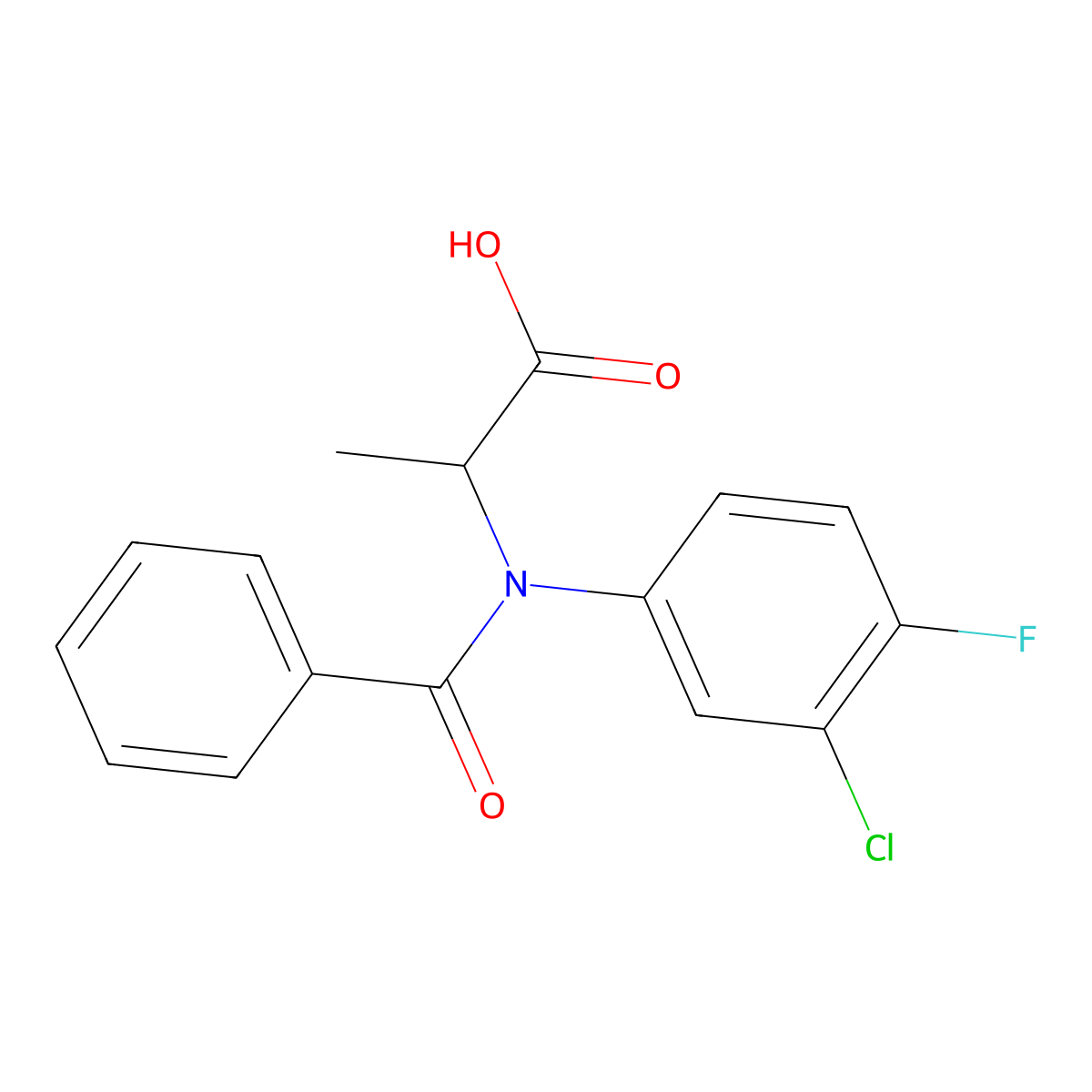Flamprop molecular structure, CAS 58667-63-3