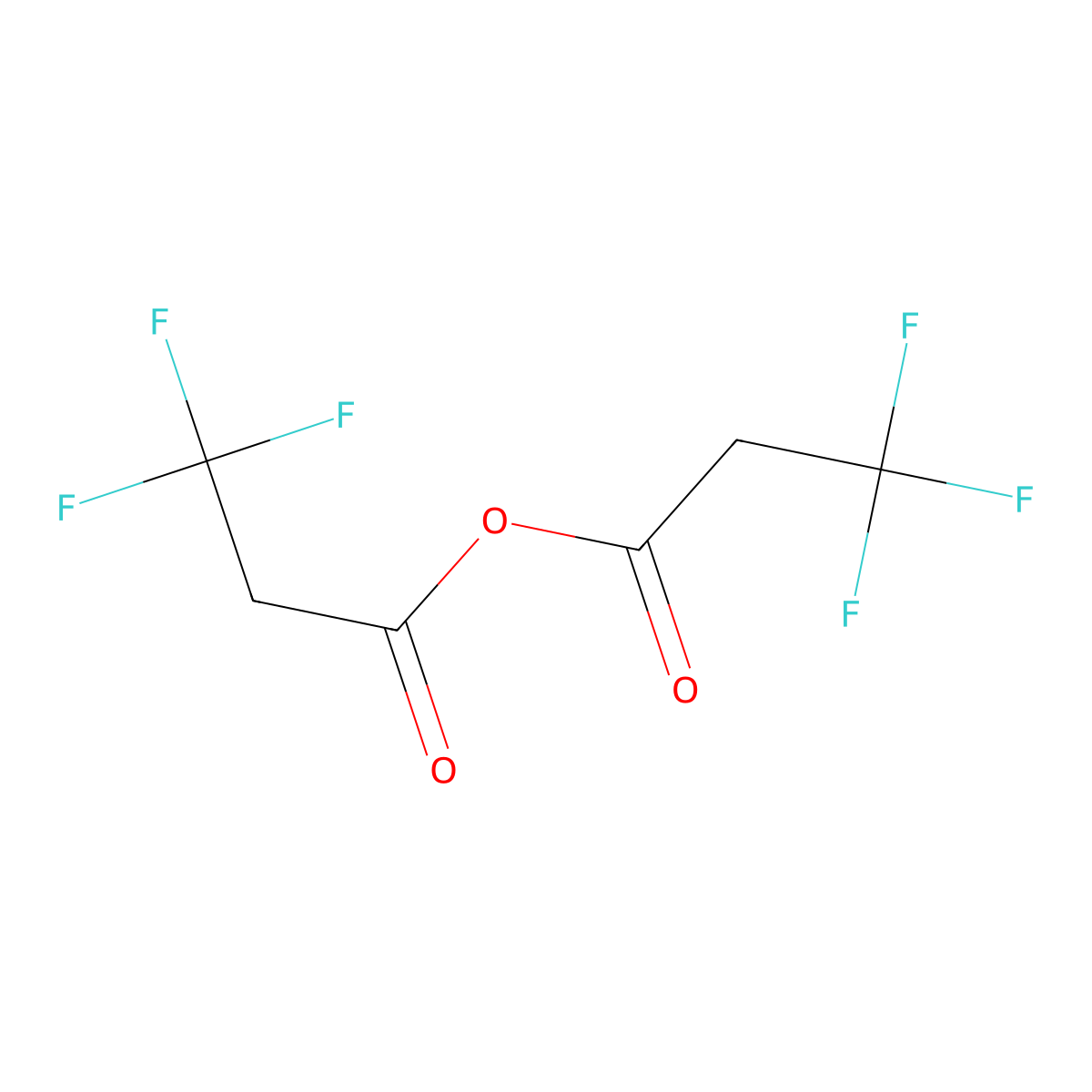 3,3,3-Trifluoropropanoyl 3,3,3-trifluoropropanoate molecular structure, CAS 58668-07-8