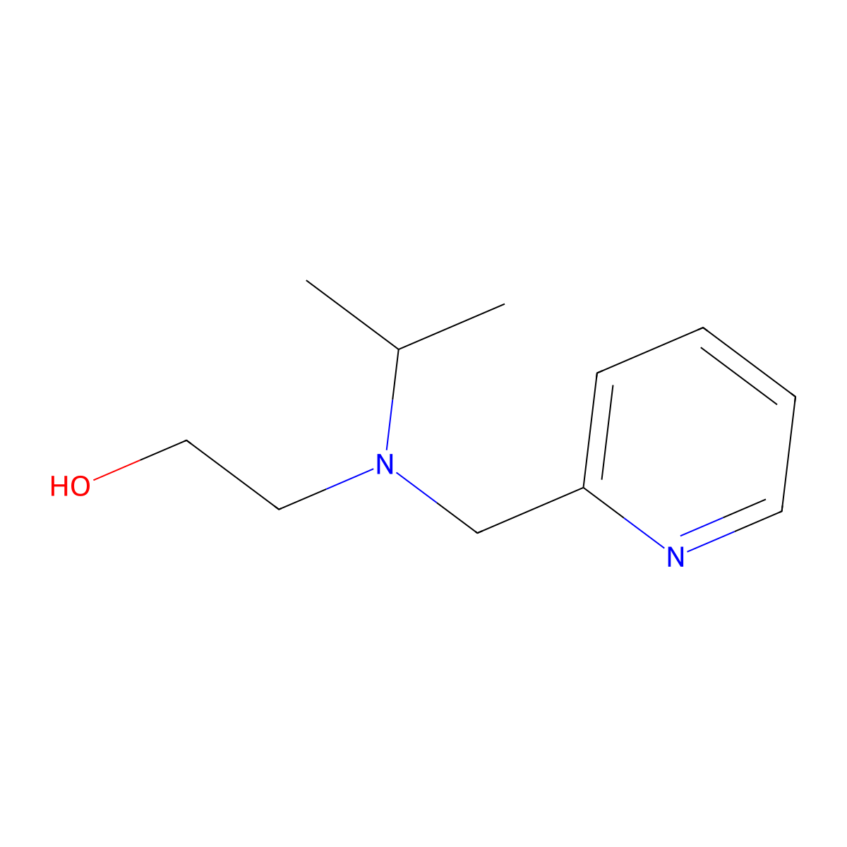 2-(Isopropyl-pyridin-2-ylmethyl-amino)-ethanol molecular structure, CAS 58669-36-6