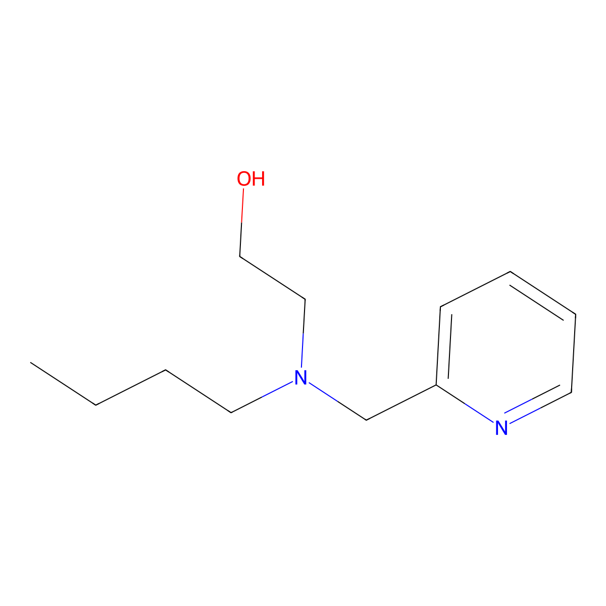 2-[Butyl(2-pyridinylmethyl)amino]ethanol molecular structure, CAS 58669-37-7